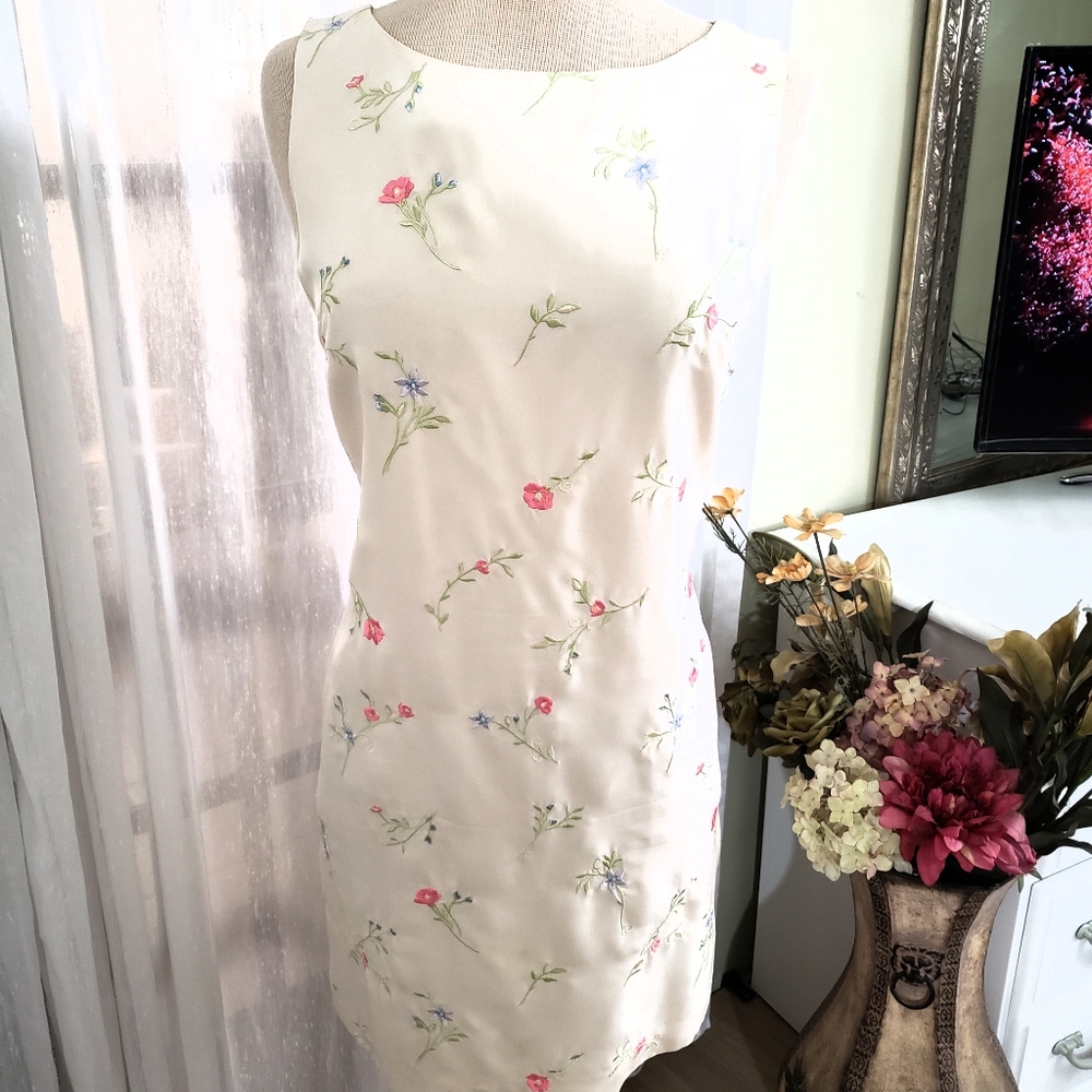Annex floral cream dress